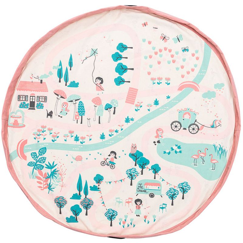 Sac à jouets 2 en 1 réversible Original Print Walk in a park Play&Go Produit ouvert 4