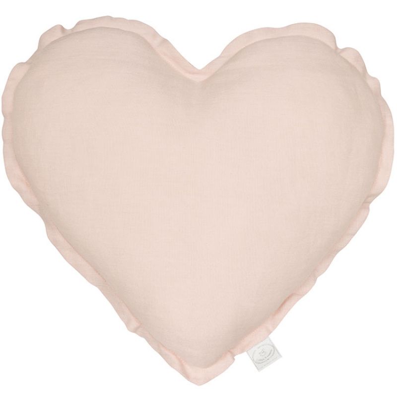 Coussin coeur rose poudré (40 cm) Cotton&Sweets