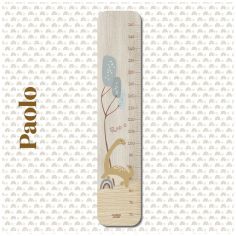 Toise en bois XXL Scennette Dino personnalisable - Charlie et Suzie