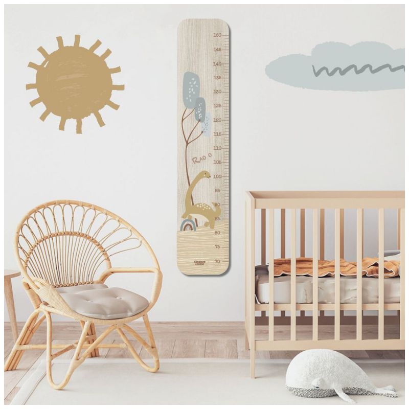 Toise en bois XXL Scennette Dino personnalisable Charlie et Suzie Ambiance 3