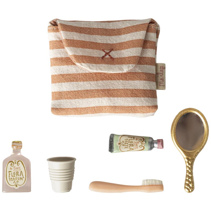Trousse de toilette Souris Rayé rouge Maileg Produit 1