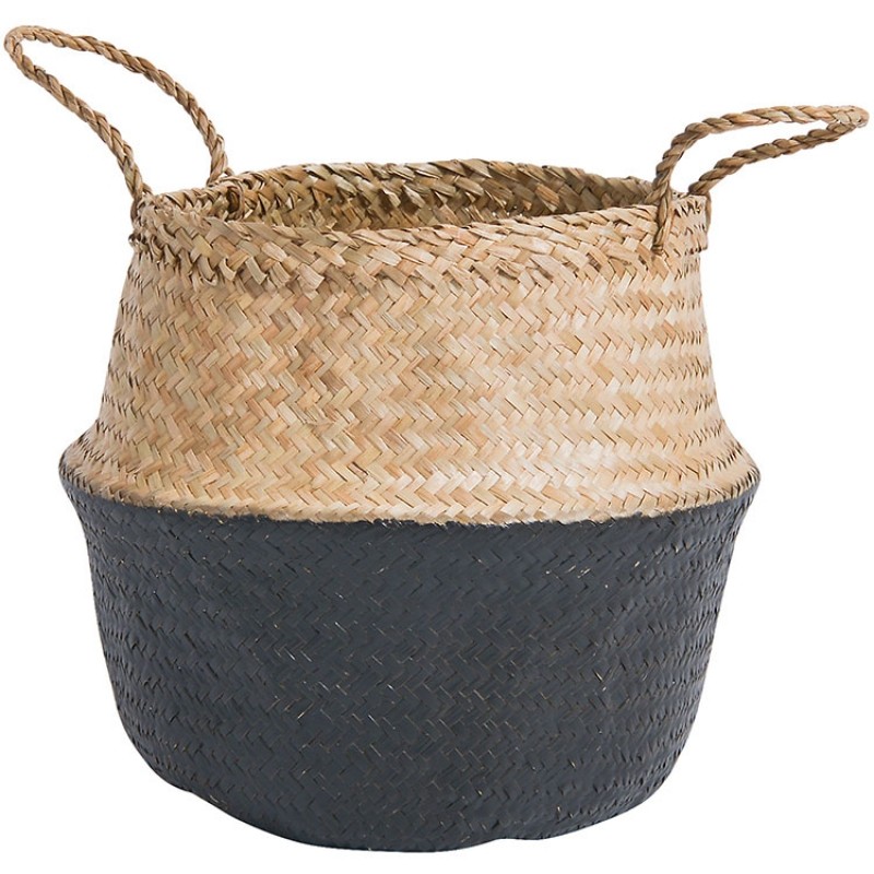 Panier tressé bicolore Les Moustaches Moulin Roty