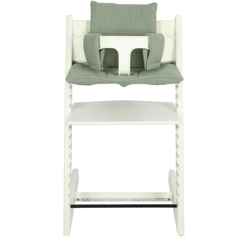 Coussin de chaise haute Tripp Trapp de Stokke Bliss vert olive Trixie