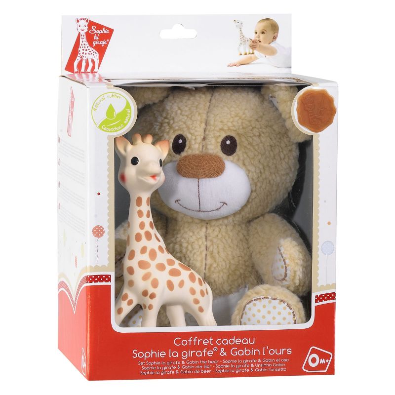 Set peluche Gabin l'ours et Sophie la girafe Sophie la girafe