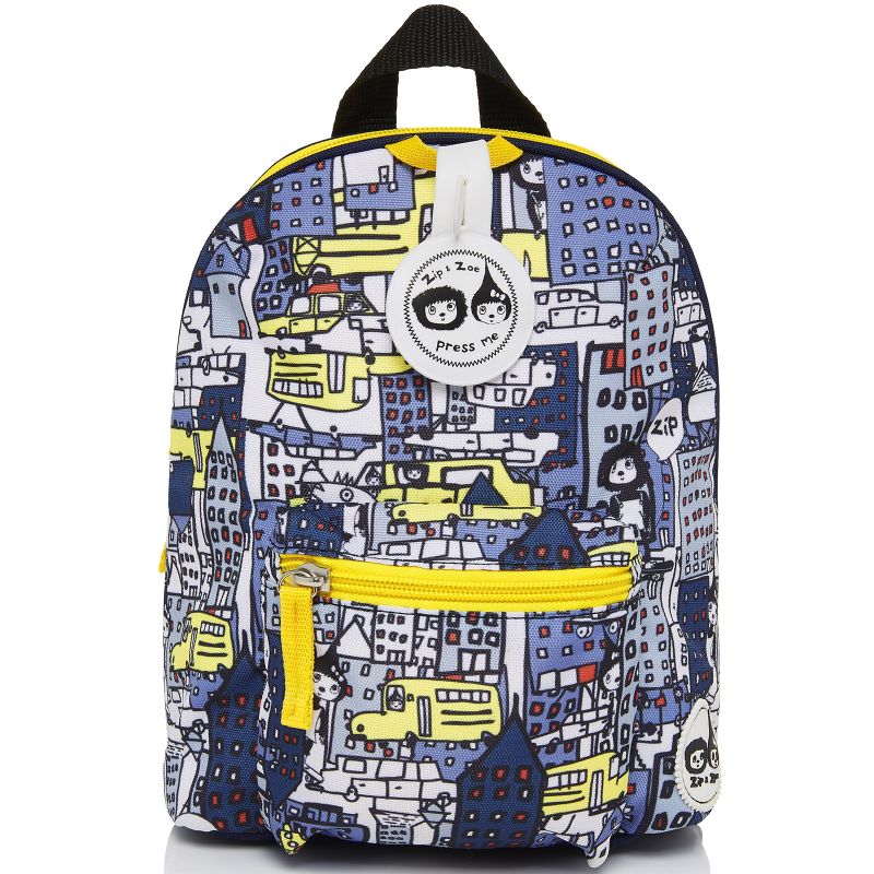 Sac à dos bébé City Print bleu marine Zip & Zoé