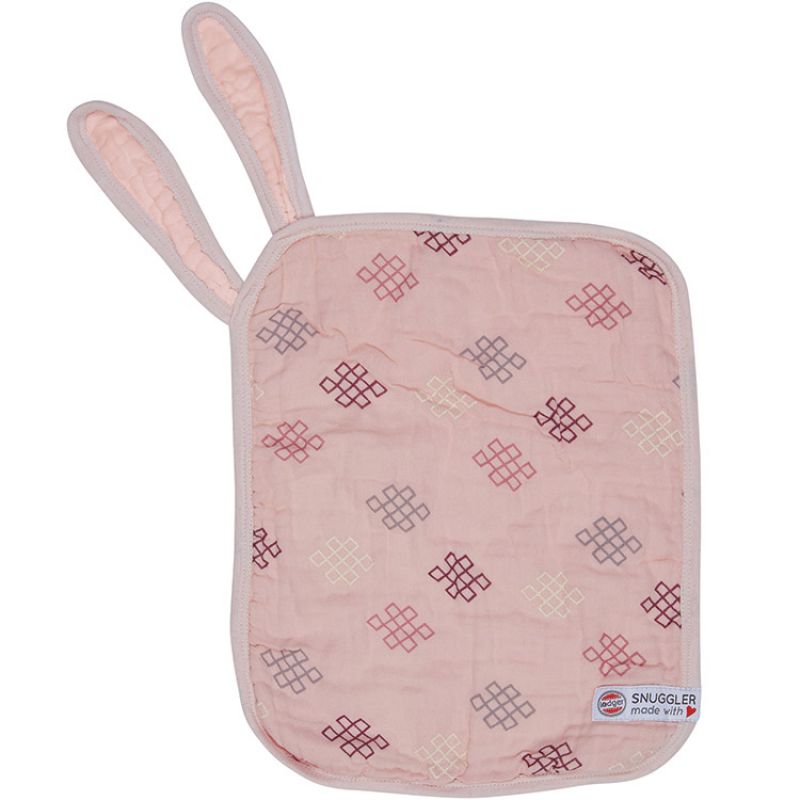 Doudou attache sucette en coton Xandu Sensitive rose Lodger