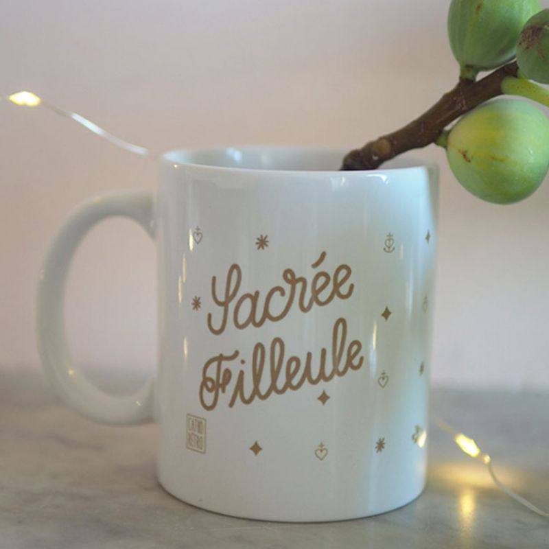 Mug Sacrée filleule Catho Rétro