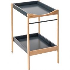 Table à langer Margot en bois hybride anthracite - Combelle