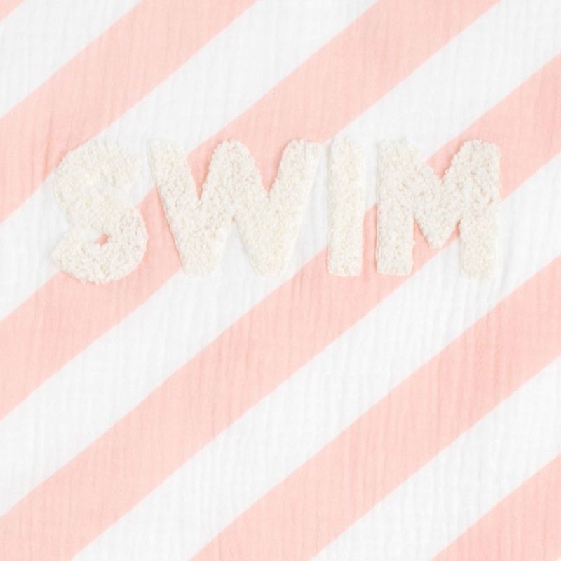 Serviette de plage à rayures Roses Pop (90 x 90 cm) Sauthon Produit 4