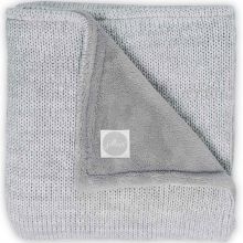 Couverture polaire Melange knit grise (75 x 100 cm)  par Jollein
