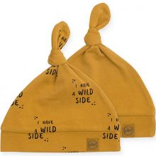 Lot de 2 bonnets Wild animal moutarde (6-12 mois)  par Jollein