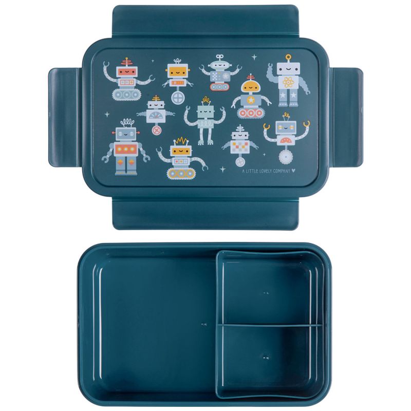 Lunch box Robots (1,2 L) A Little Lovely Company Produit ouvert 4