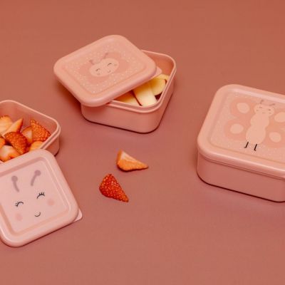 Lot de 3 boîtes à goûter Mrs. Butterfly