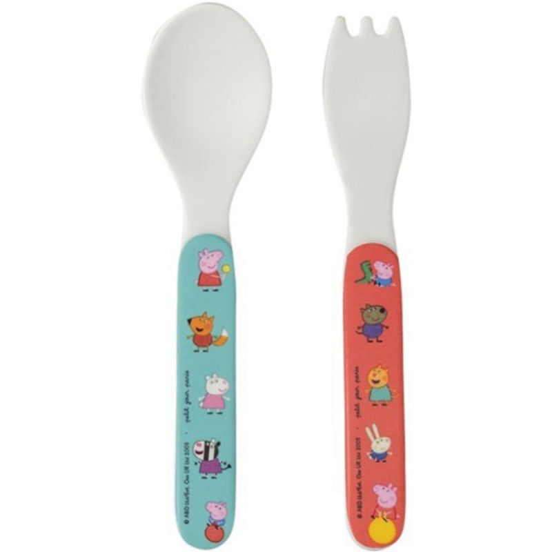 Cuillère + fourchette Peppa Pig Petit Jour Paris