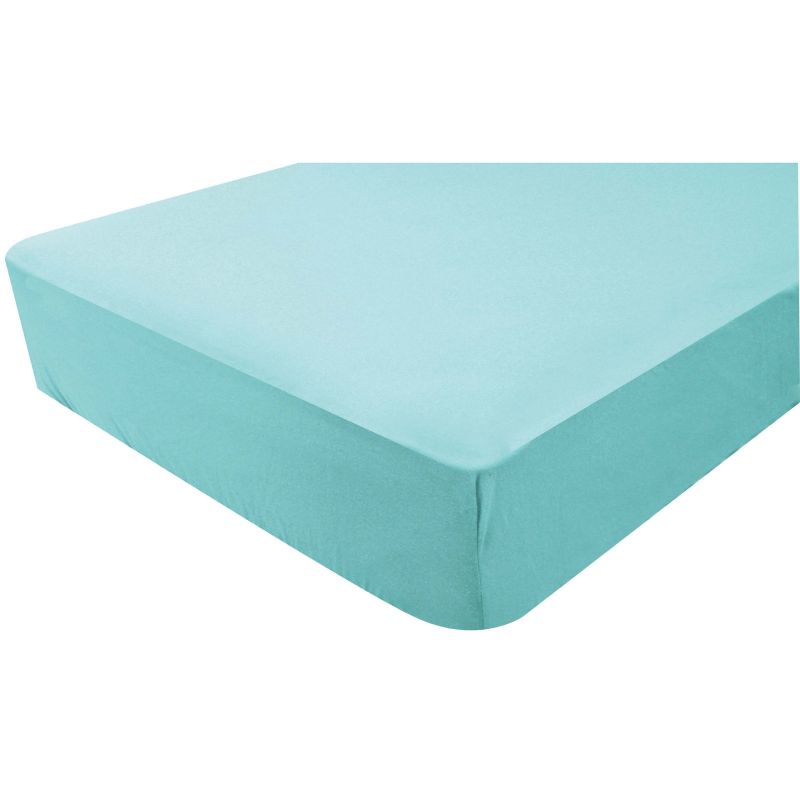Drap housse jersey bleu aqua (70 x 140 cm)  Domiva
