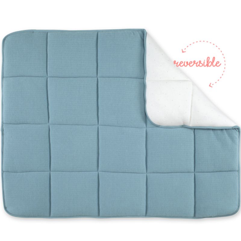 Tapis de parc réversible Cadum bleu minéral (75 x 95 cm) Bemini