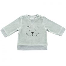 Haut de pyjama chaud Little Lion velours gris (3-6 mois : 62 à 68 cm)  par Jollein