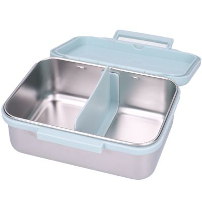 Lunch box inox 2 compartiments Véhicules bleu