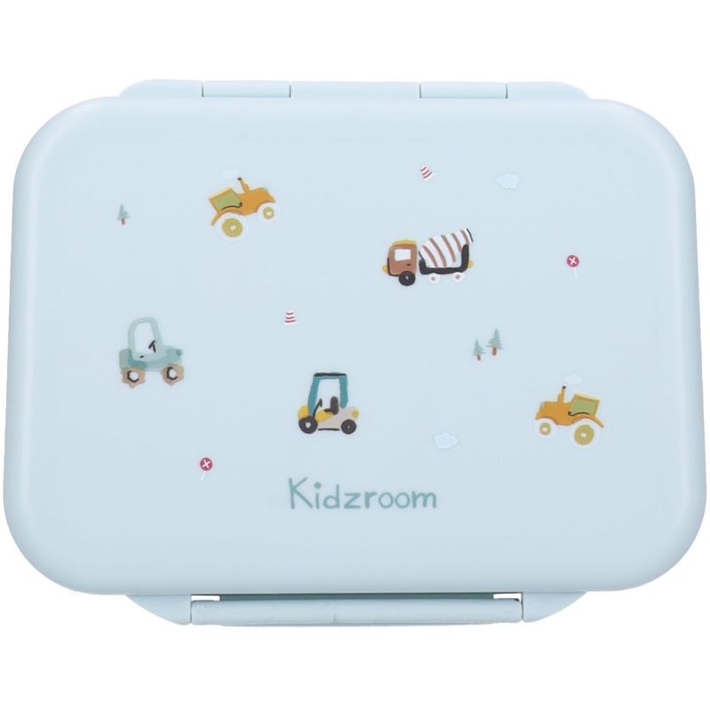 Lunch box inox 2 compartiments Véhicules bleu Kidzroom Produit 1