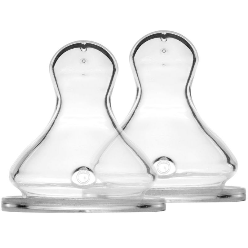 Lot de 2 tétines en silicone débit moyen Elhée Produit 1 grande taille