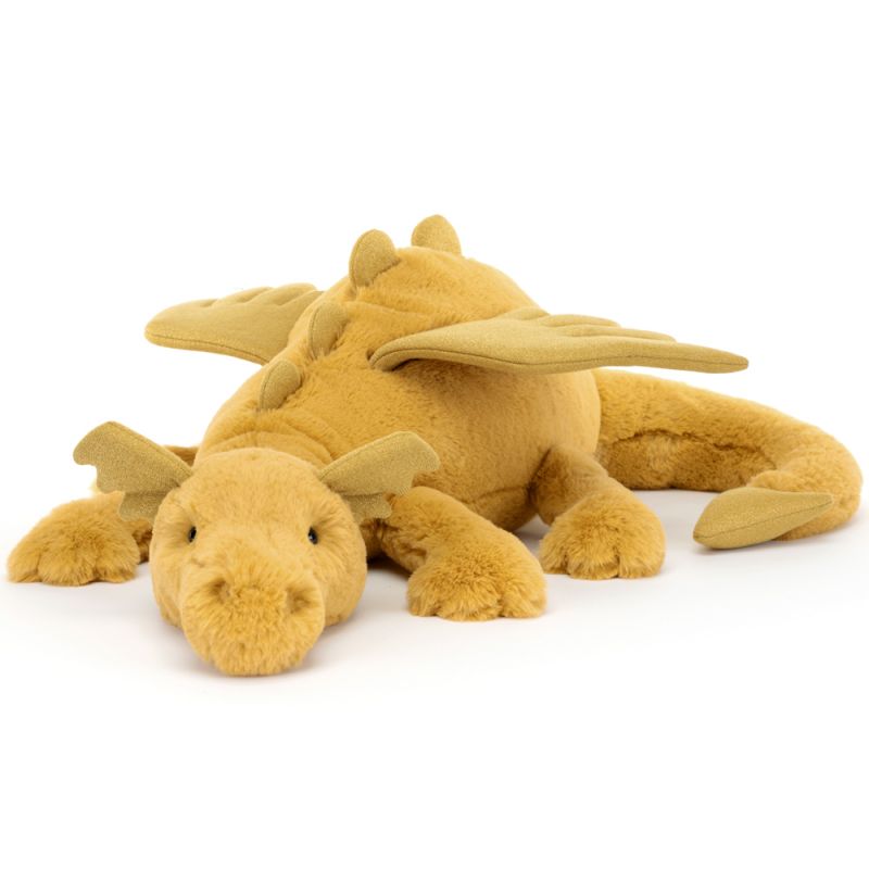 Peluche géante Scrumptious dragon doré (66 cm) Jellycat Produit 1