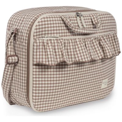 Valise de maternité Praliné Vichy Moka Walking Mum