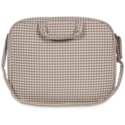 Valise de maternité Praliné Vichy Moka