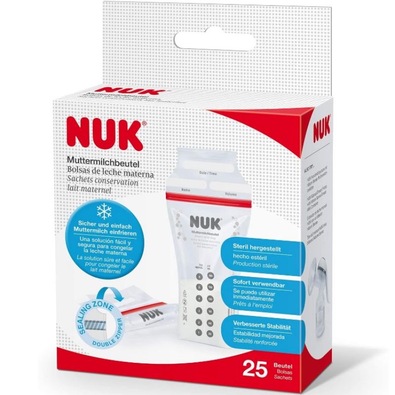 Lot de 25 sachets de conservation pour lait maternel NUK