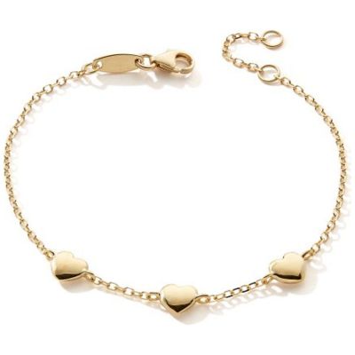 Bracelet 3 Cœurs (or jaune 375°)