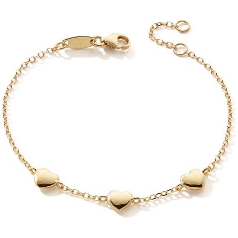 Bracelet 3 Cœurs (or jaune 375°) Baby bijoux Produit 1