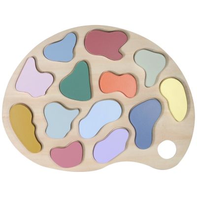 Puzzle à encastrer en bois Couleurs (14 pièces)