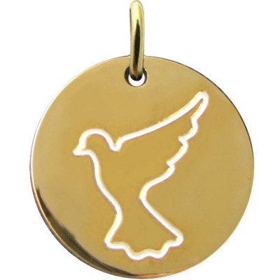Médaille Espérance colombe en vol 16 mm (or jaune 750°) Martineau