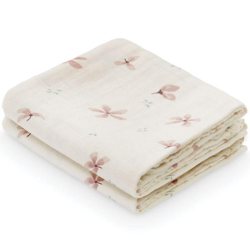 Lot de 2 langes en coton bio Windflower Creme (70 x 70 cm) Cam Cam Copenhagen