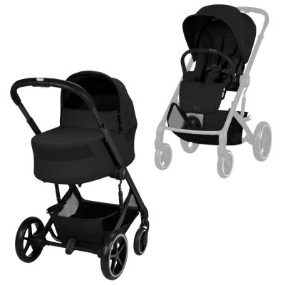 Poussette citadine Balios S avec nacelle S Lux 2026 Moon Black Cybex