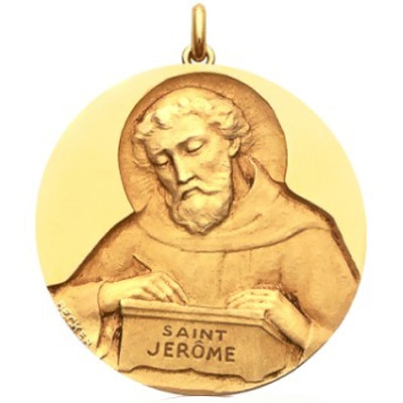 Médaille Saint Jérôme (or jaune 750°) Becker