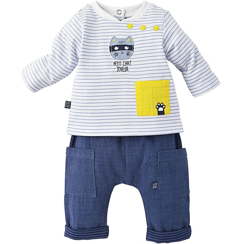 Ensemble 2 pièces avec pantalon Chat (6 mois) Sucre d'orge