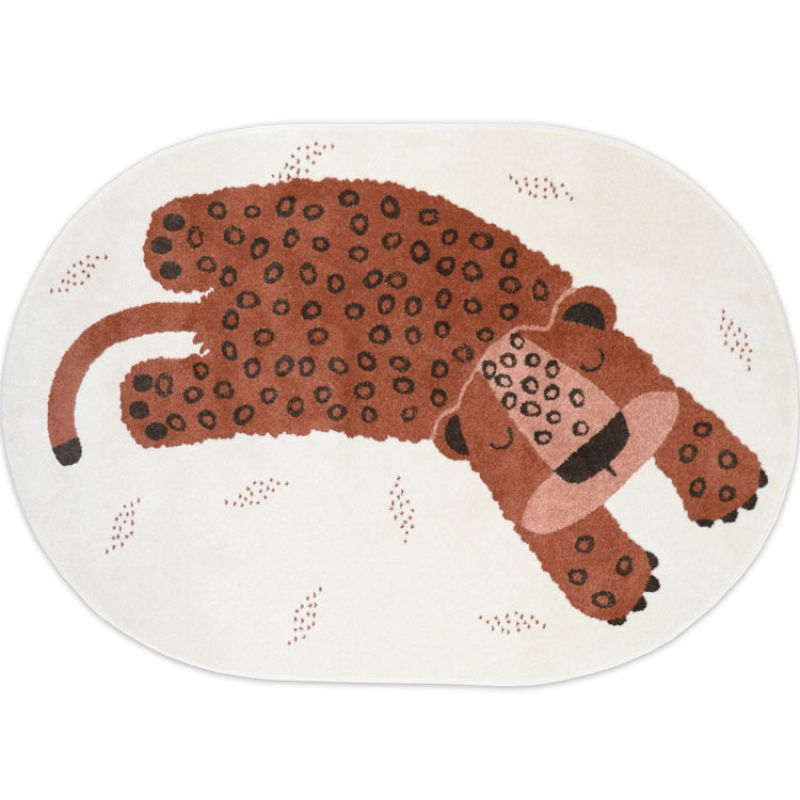Tapis ovale léopard Kleo Sienna (120 x 170 cm) Nattiot