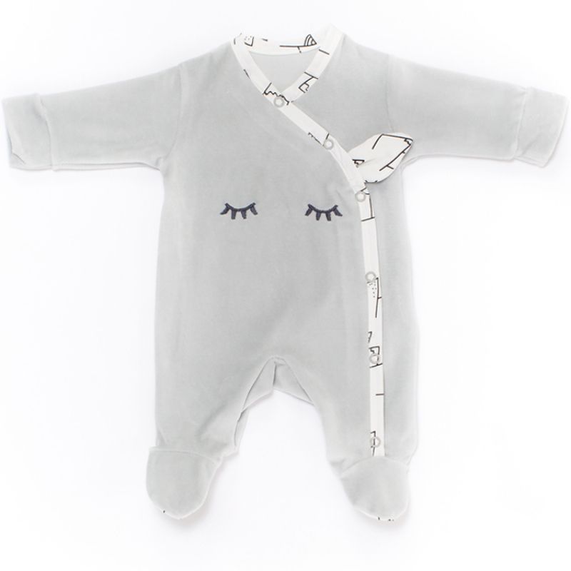 Pyjama chaud gris Lamamour (3 mois) Maison Nougatine