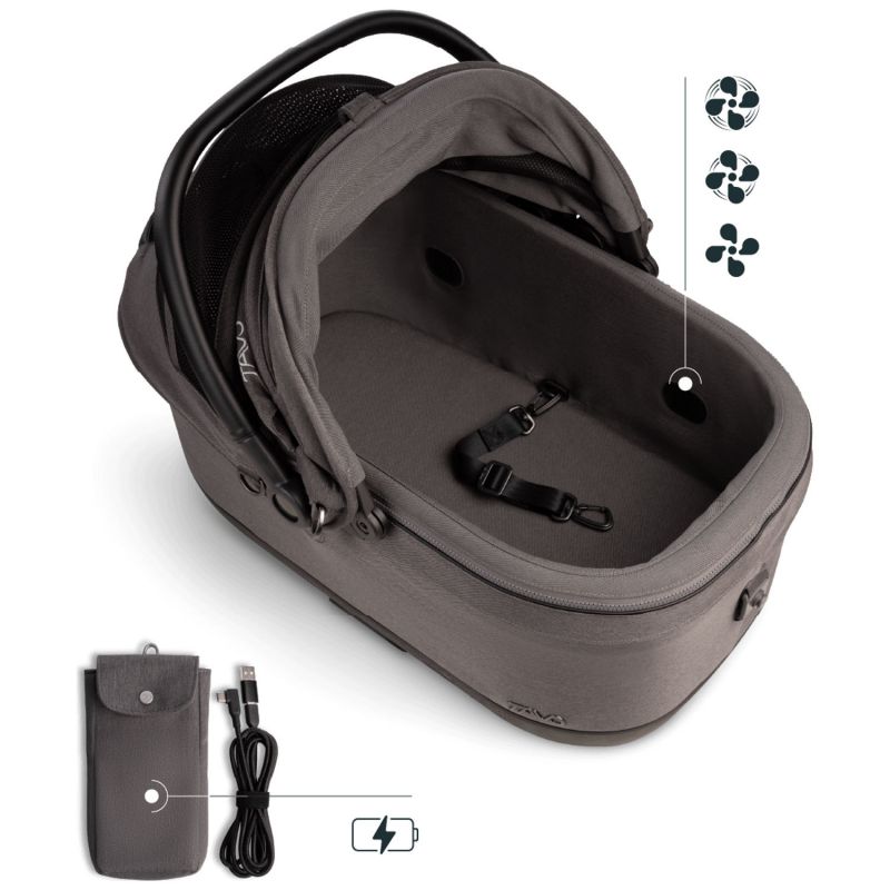 Siège auto pour animal avec ventilateur et système Isofix intégré MAEVE ISO6X WIND ASHEN Tavo Produit 4