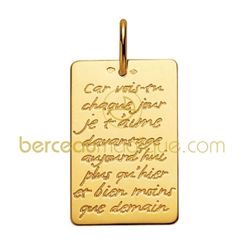 Médaille d'amour (or jaune) Maison Augis