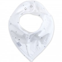 Bavoir bandana Zefir blanc (25 cm)  par Bemini