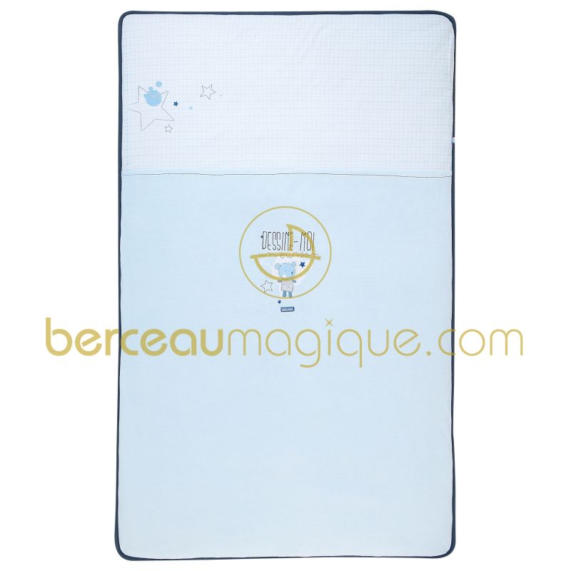 Couvre lit Dessine moi un ourson (pour lit 60 x 120 cm) Sucre d'orge
