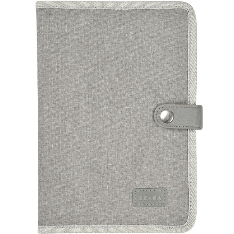 Protège carnet de santé gris chiné Béaba