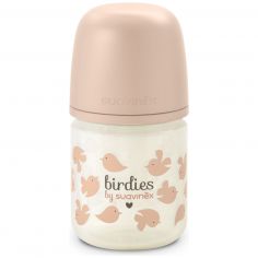 Biberon en verre tétine SXPro Xs Birdies Rose (120Ml) - Suavinex
