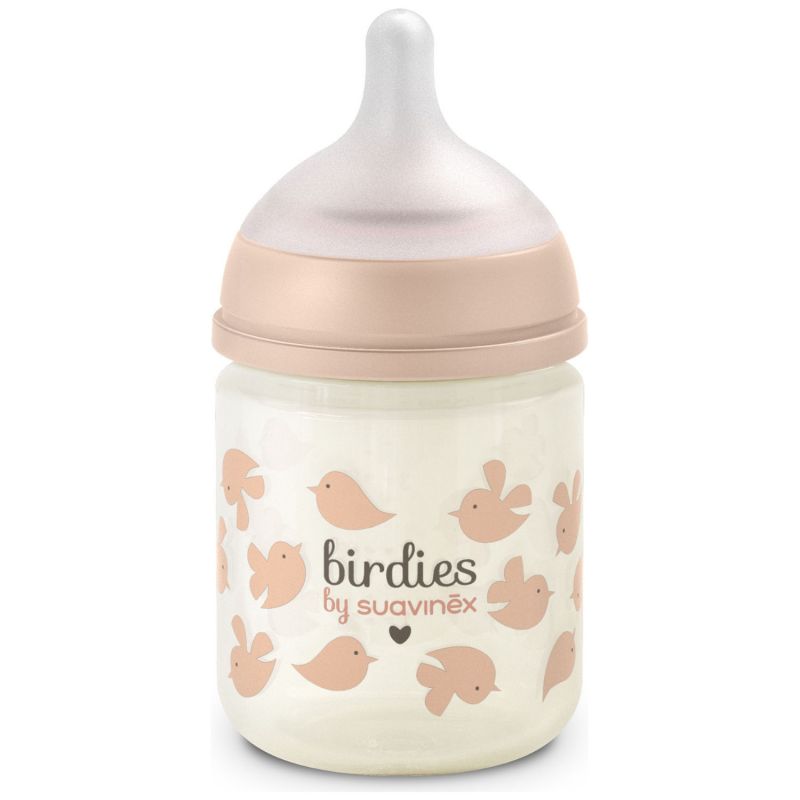 Biberon en verre tétine SXPro Xs Birdies Rose (120Ml) Suavinex Produit 3
