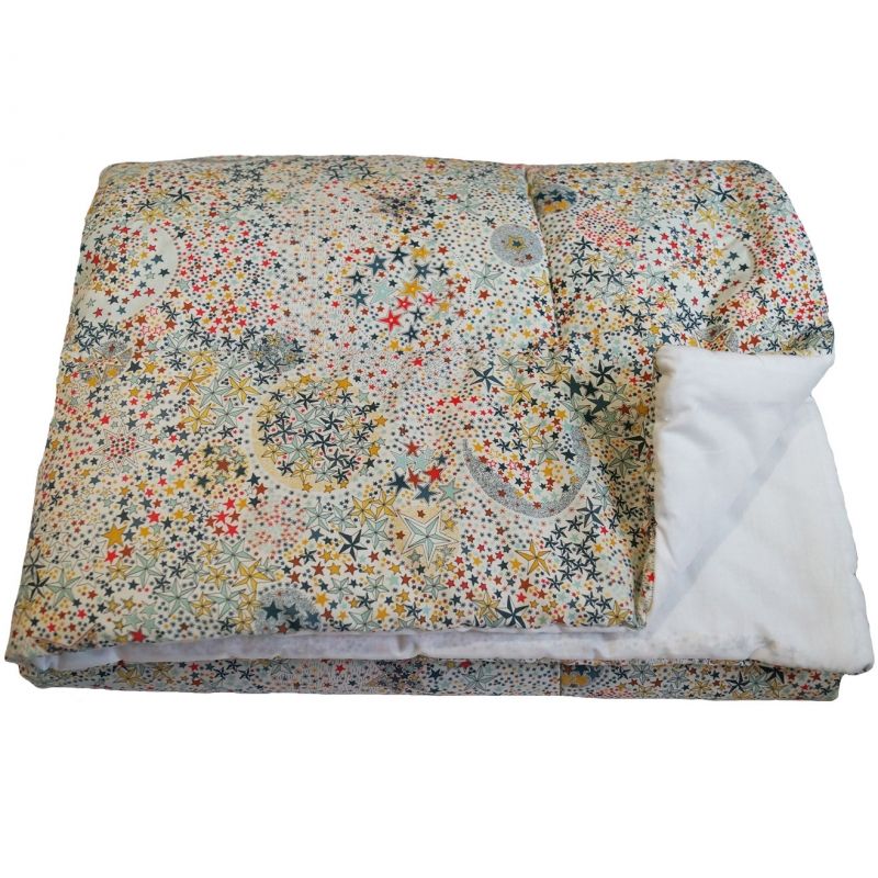 Couverture Liberty étoiles (80 x 100 cm) Luciole et Cie