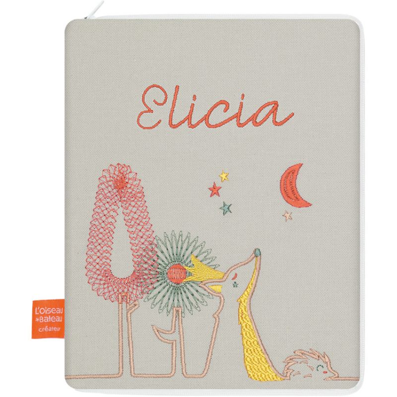 Protège carnet de santé renard lin (personnalisable) L'oiseau bateau
