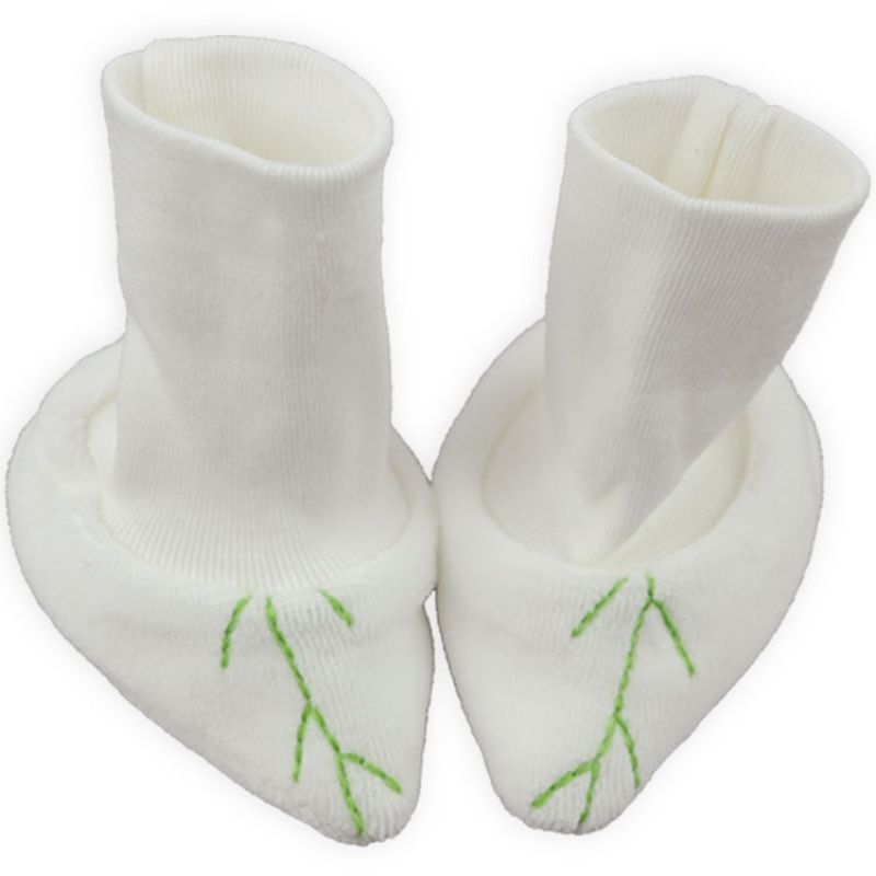 Chaussons bébé en velours de coton bio (0-1 mois) Graine d'amour