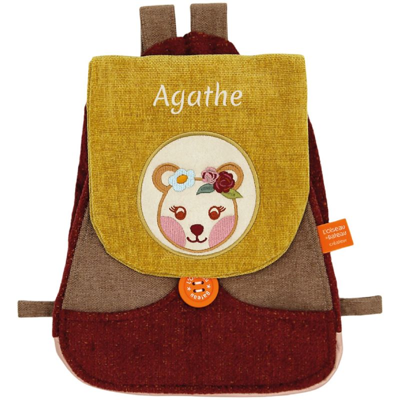 Sac à dos Tchikis 3 Mme Ours (personnalisable) L'oiseau bateau Produit 1