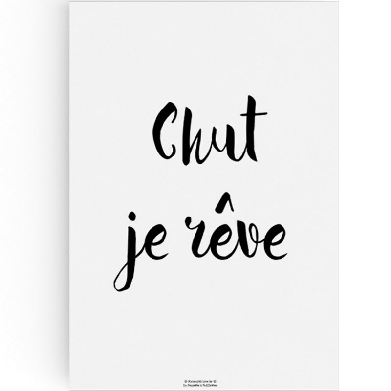 Affiche A3 Chut je rêve La Poupette à paillettes